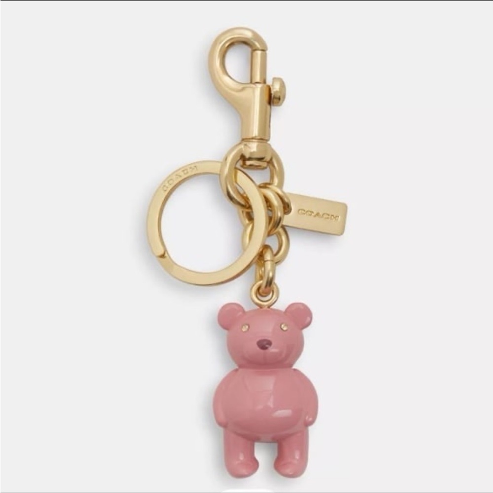 Coach Valentine’s Day Pink Bear Bag Charm | NWT